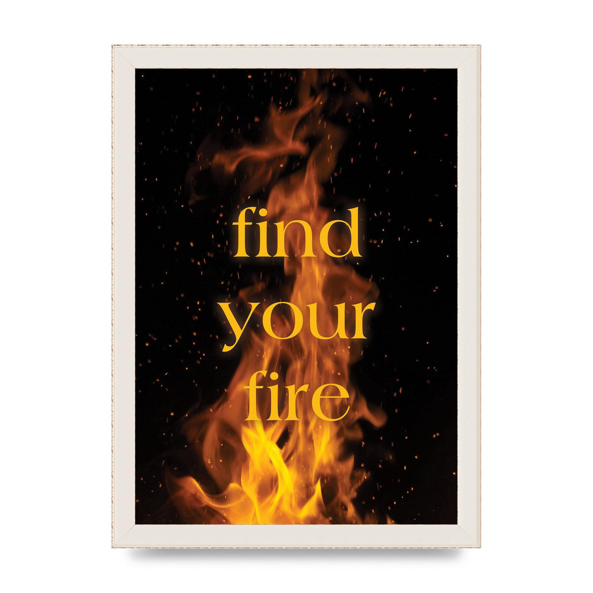 Find Your Fire" Printed Poster - A4 framed