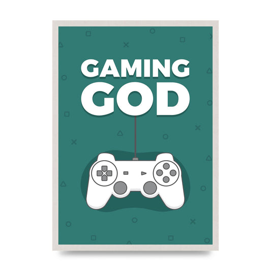 Gaming God Wall Art - A2 framed