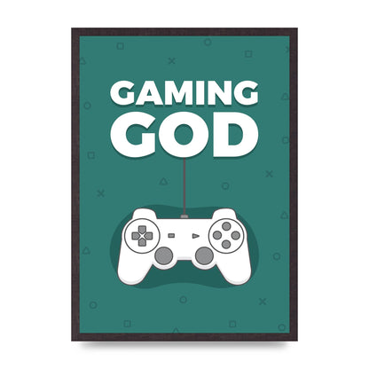 Gaming God Wall Art - A2 framed