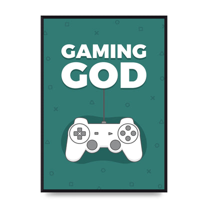 Gaming God Wall Art - A2 framed