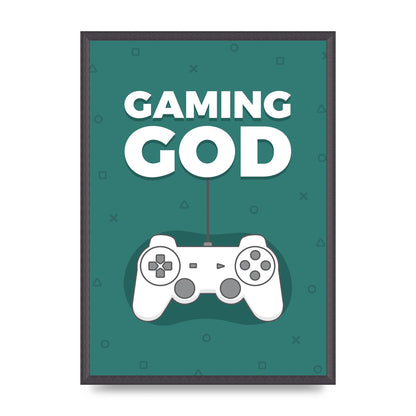 Gaming God Wall Art - A2 framed