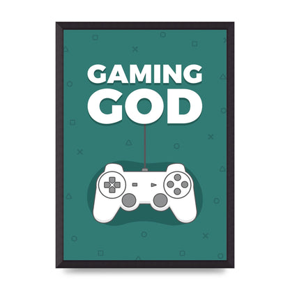 Gaming God Wall Art - A2 framed