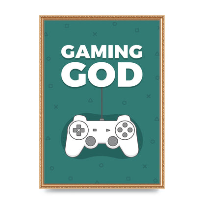 Gaming God Wall Art - A2 framed