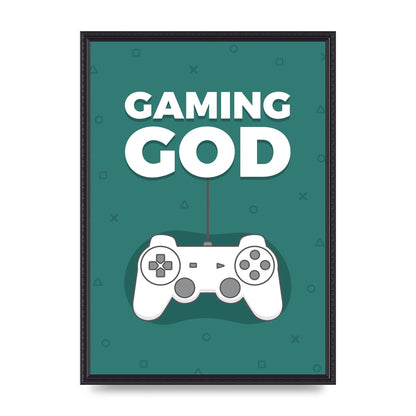 Gaming God Wall Art - A2 framed