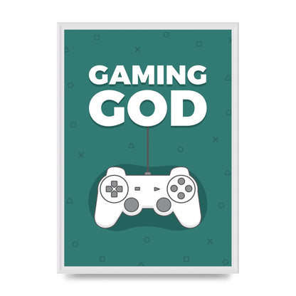 Gaming God Wall Art - A2 framed