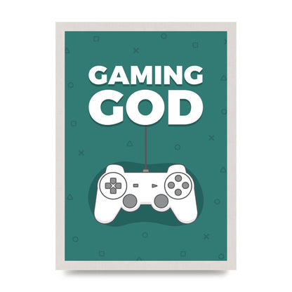 Gaming God Wall Art - A3 framed