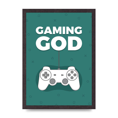 Gaming God Wall Art - A3 framed