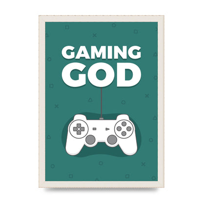 Gaming God Wall Art - A3 framed
