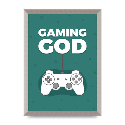 Gaming God Wall Art - A3 framed