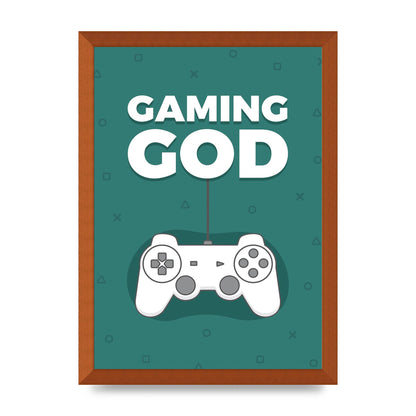 Gaming God Wall Art - A3 framed