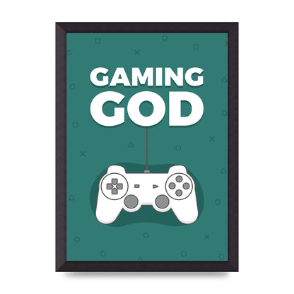 Gaming God Wall Art - A3 framed