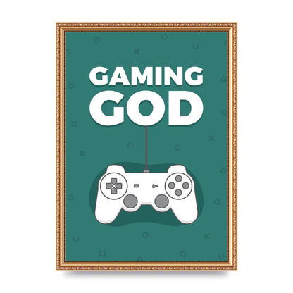 Gaming God Wall Art - A3 framed