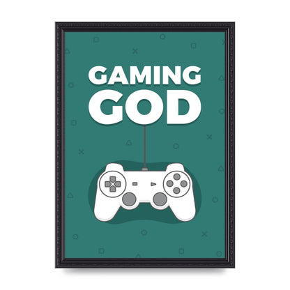 Gaming God Wall Art - A3 framed