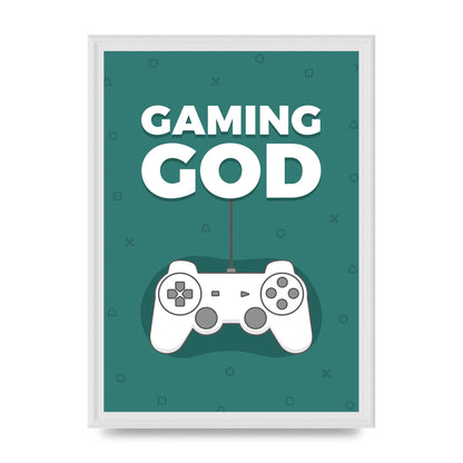 Gaming God Wall Art - A3 framed