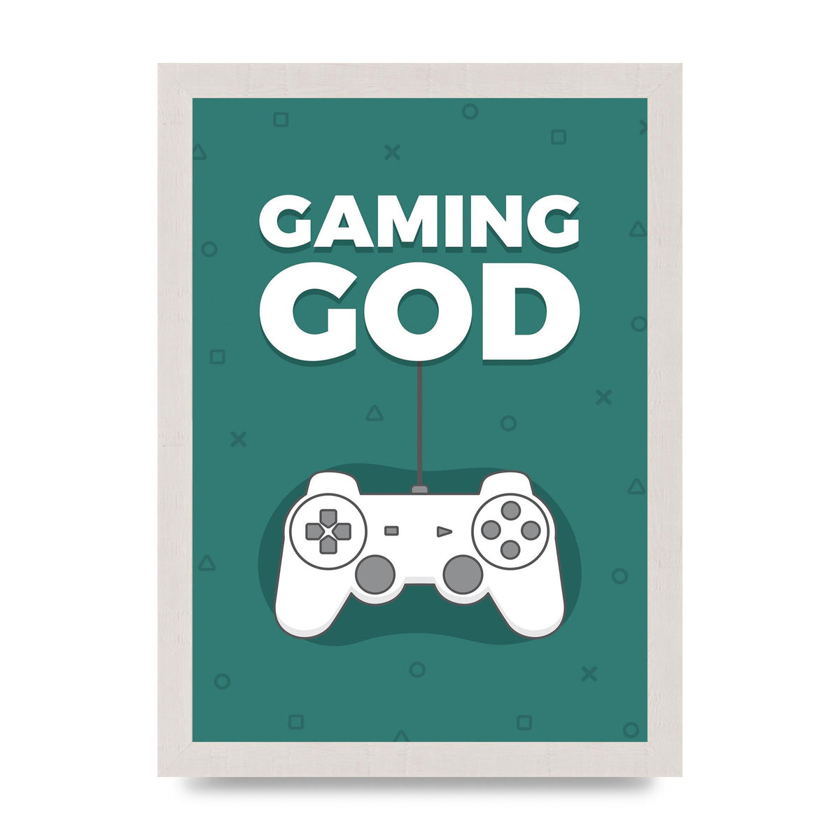 Gaming God Wall Art - A4 framed
