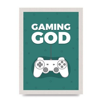 Gaming God Wall Art - A4 framed