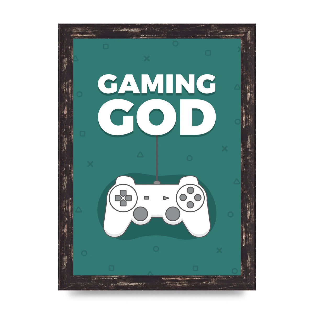 Gaming God Wall Art - A4 framed