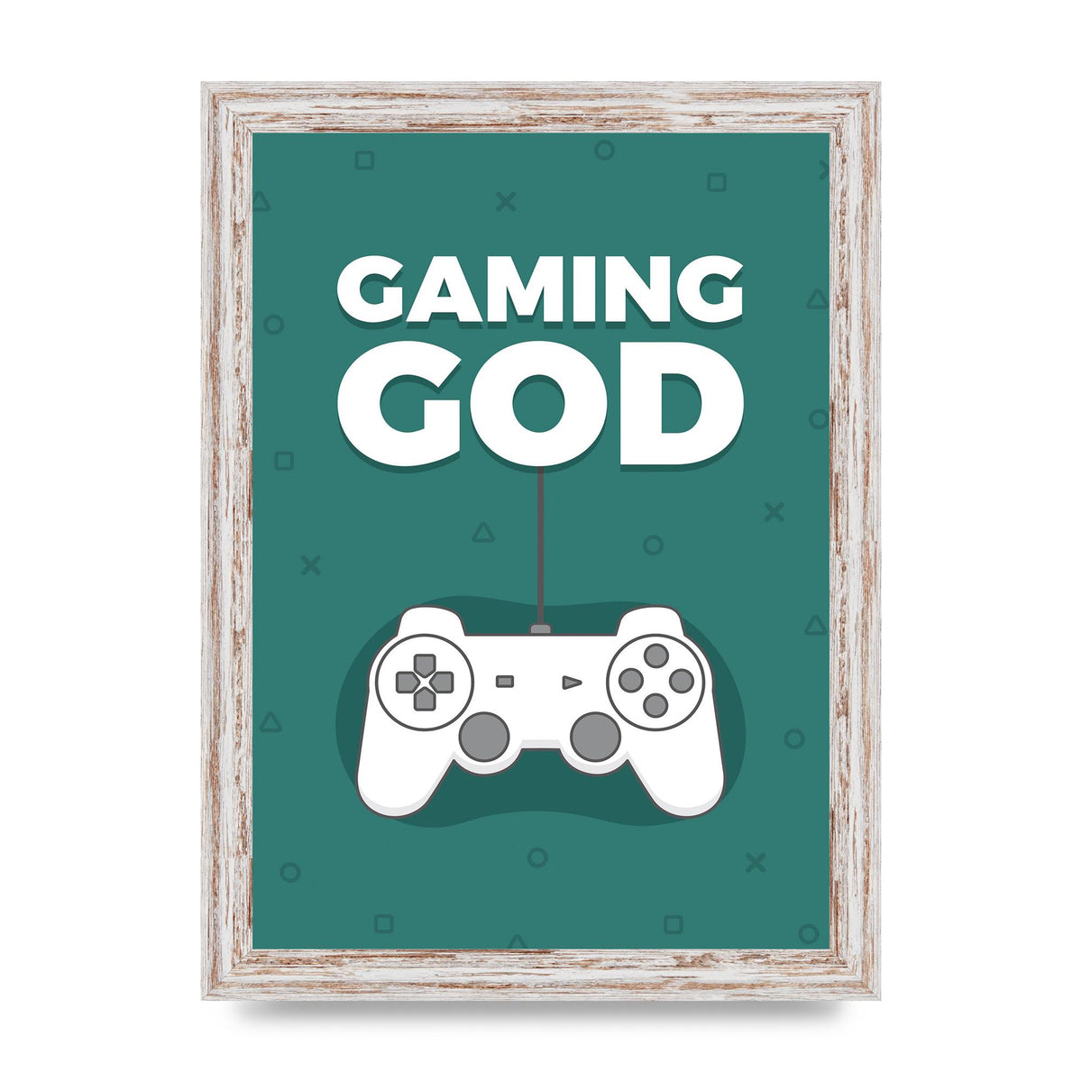 Gaming God Wall Art - A4 framed