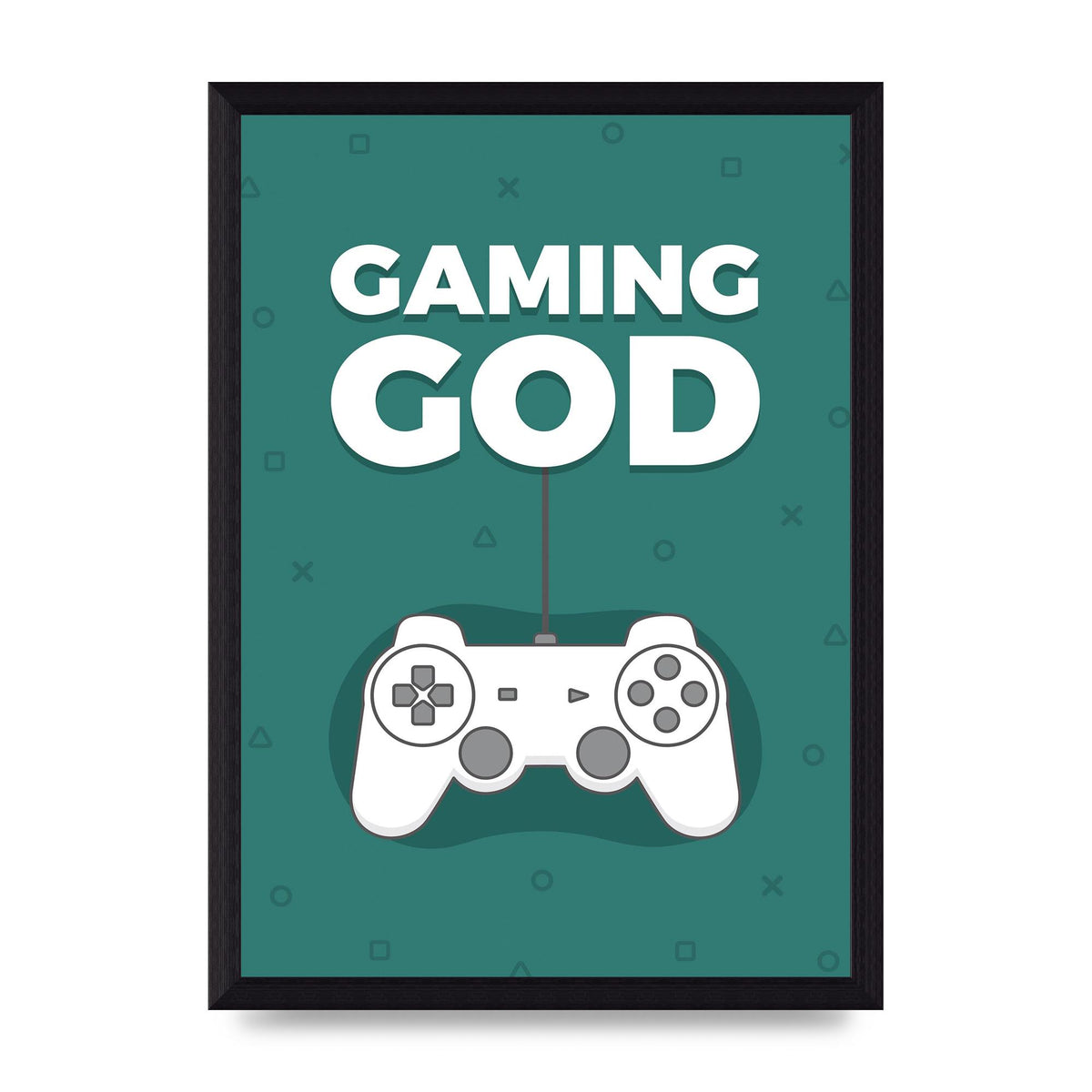Gaming God Wall Art - A4 framed