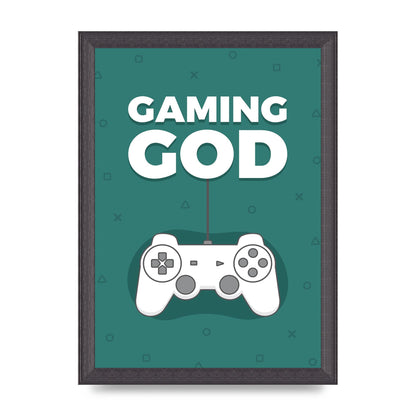Gaming God Wall Art - A4 framed