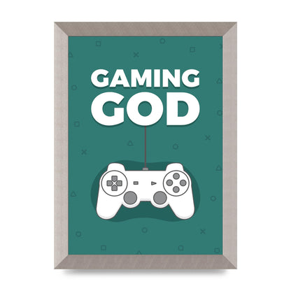 Gaming God Wall Art - A4 framed