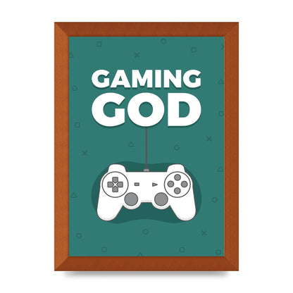Gaming God Wall Art - A4 framed