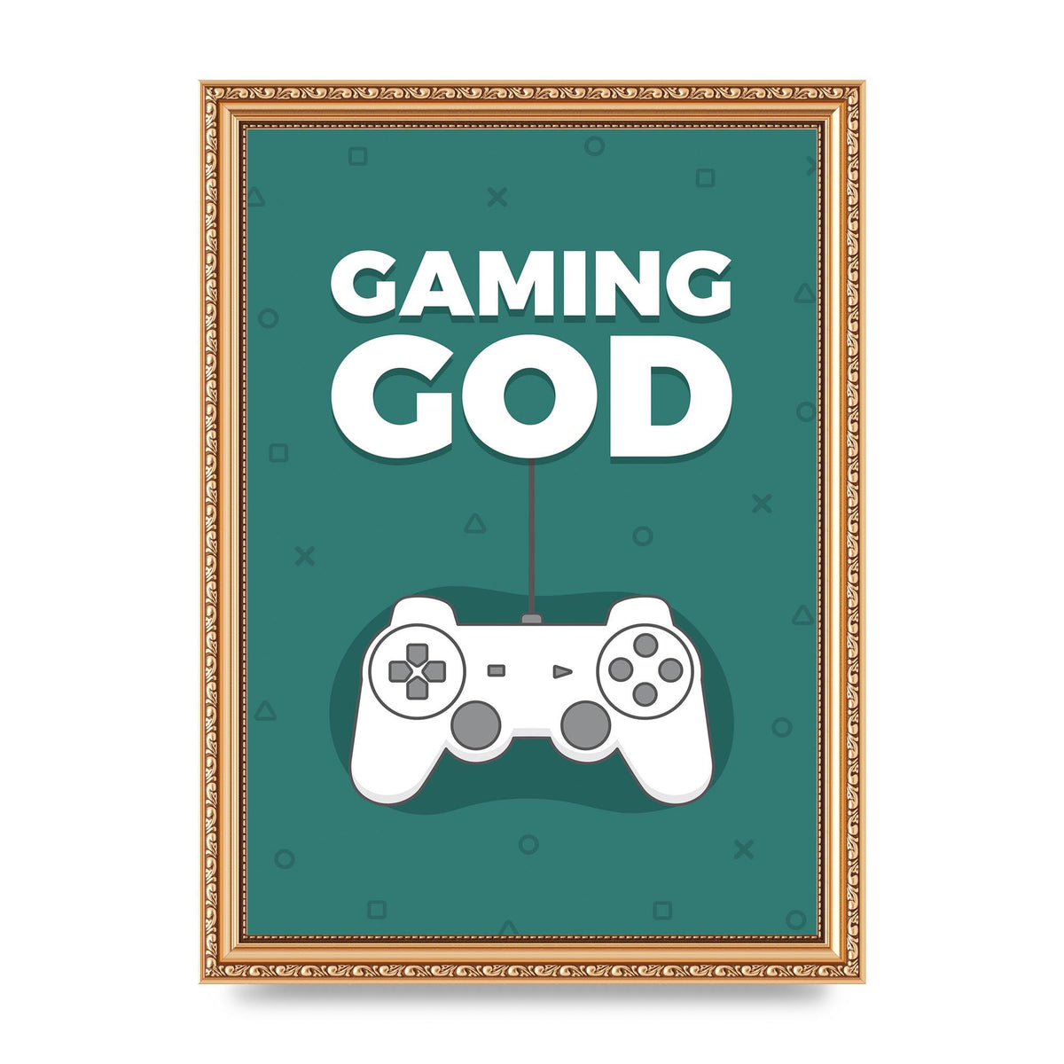 Gaming God Wall Art - A4 framed