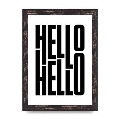 Hello" Art For The Home - A4 framed