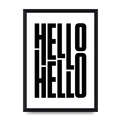 Hello" Art For The Home - A4 framed
