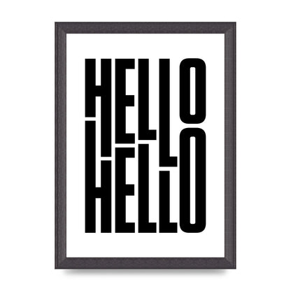 Hello" Art For The Home - A4 framed