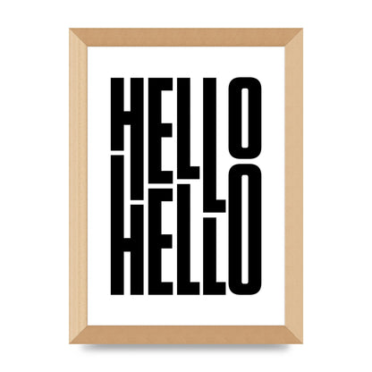 Hello" Art For The Home - A4 framed