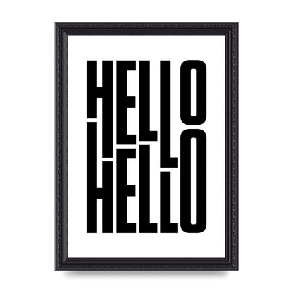 Hello" Art For The Home - A4 framed