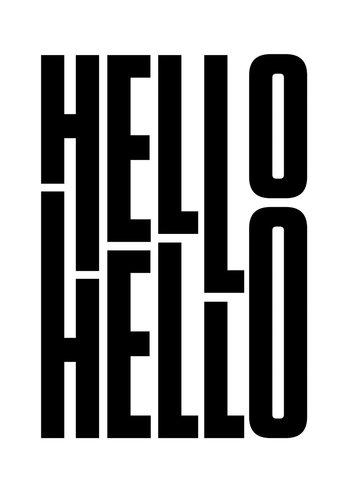 Hello" Art For The Home - detail