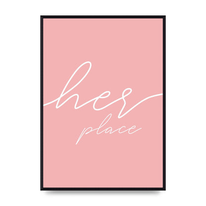 Her Place" Wall Art - A2 framed