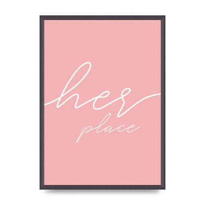 Her Place" Wall Art - A2 framed