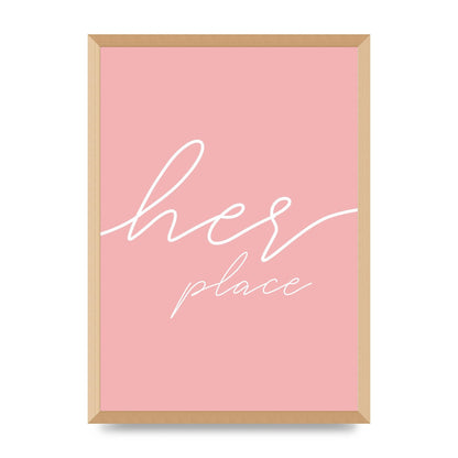 Her Place" Wall Art - A2 framed