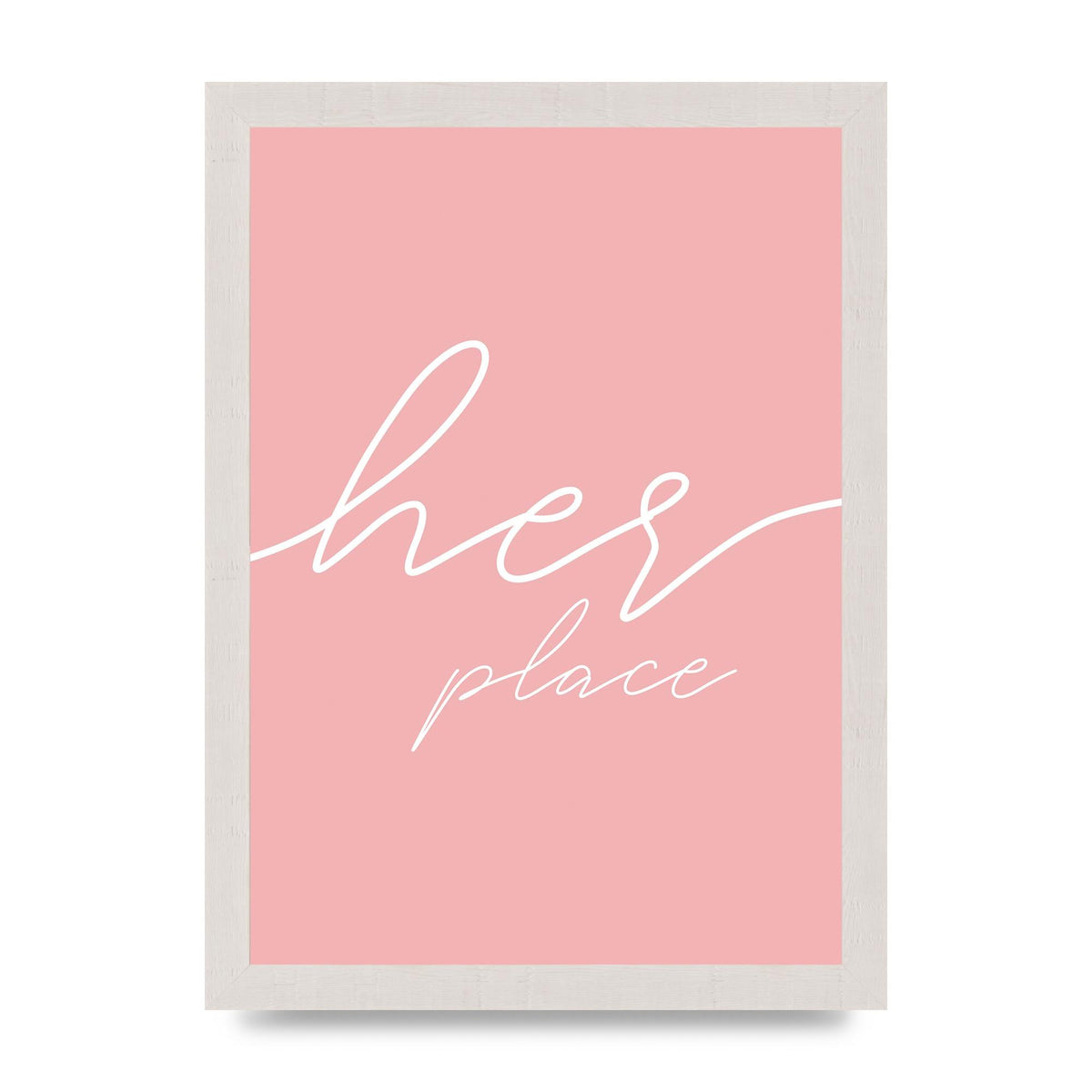 Her Place" Wall Art - A4 framed