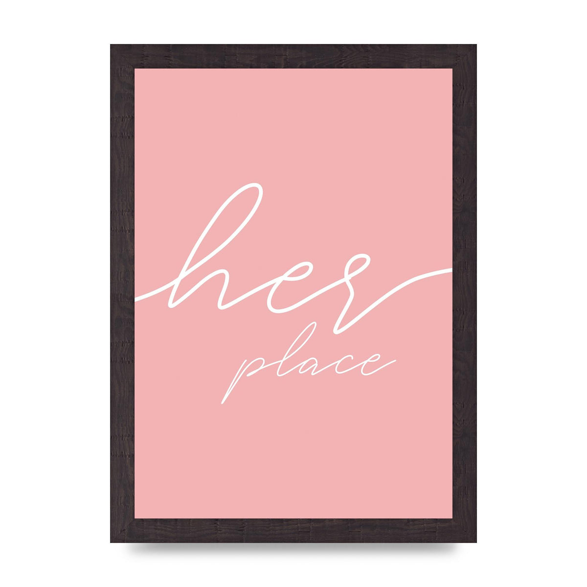 Her Place" Wall Art - A4 framed