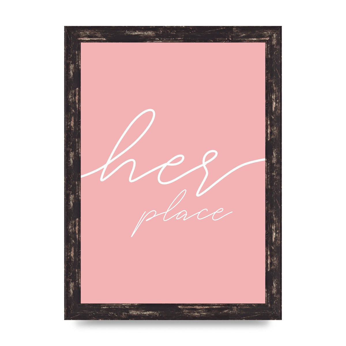 Her Place" Wall Art - A4 framed