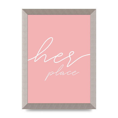 Her Place" Wall Art - A4 framed