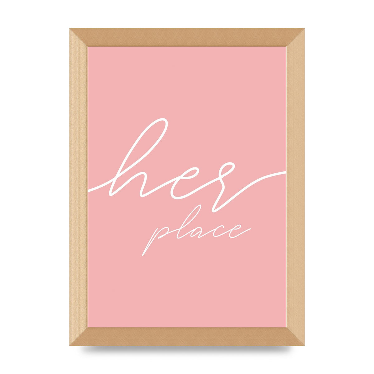 Her Place" Wall Art - A4 framed