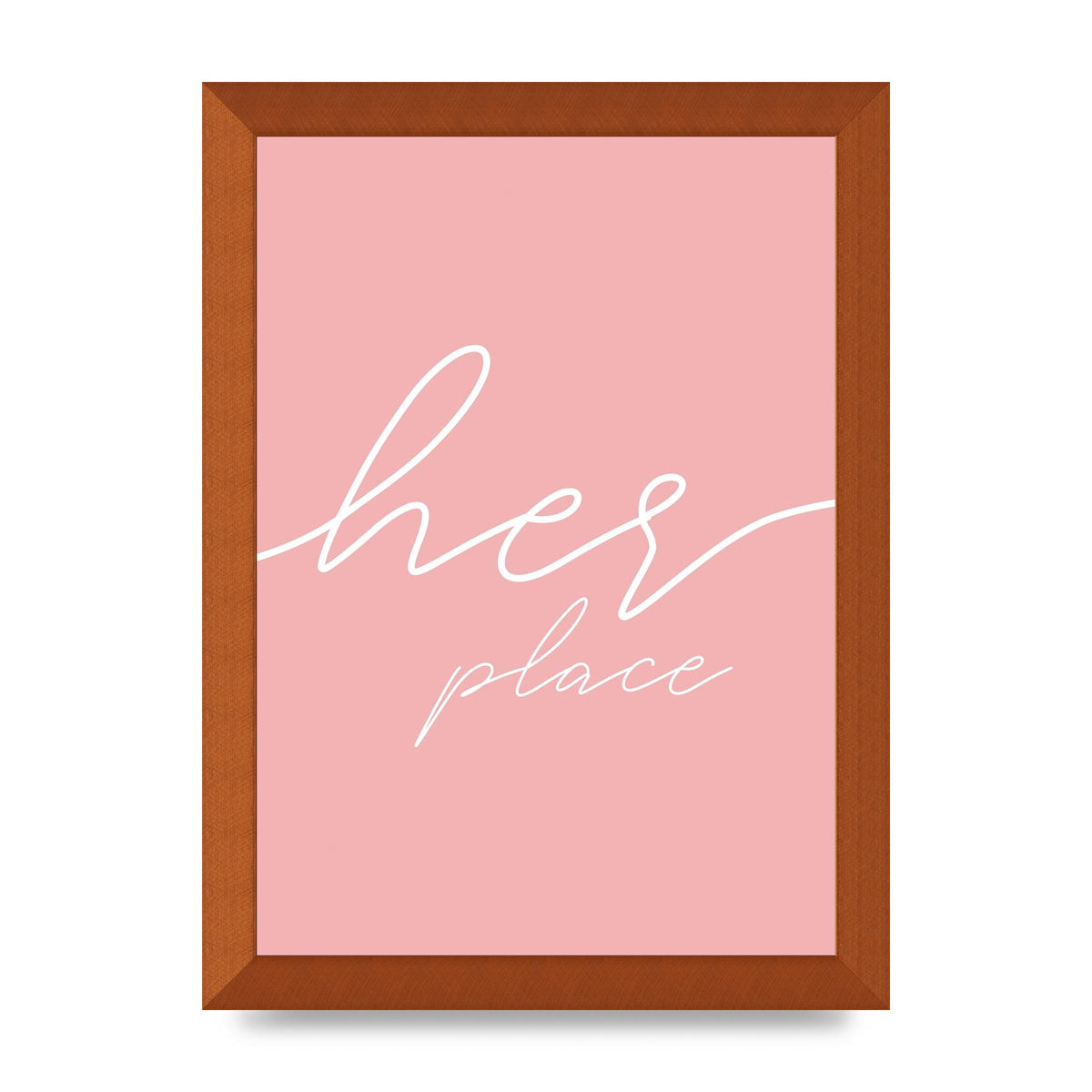 Her Place" Wall Art - A4 framed