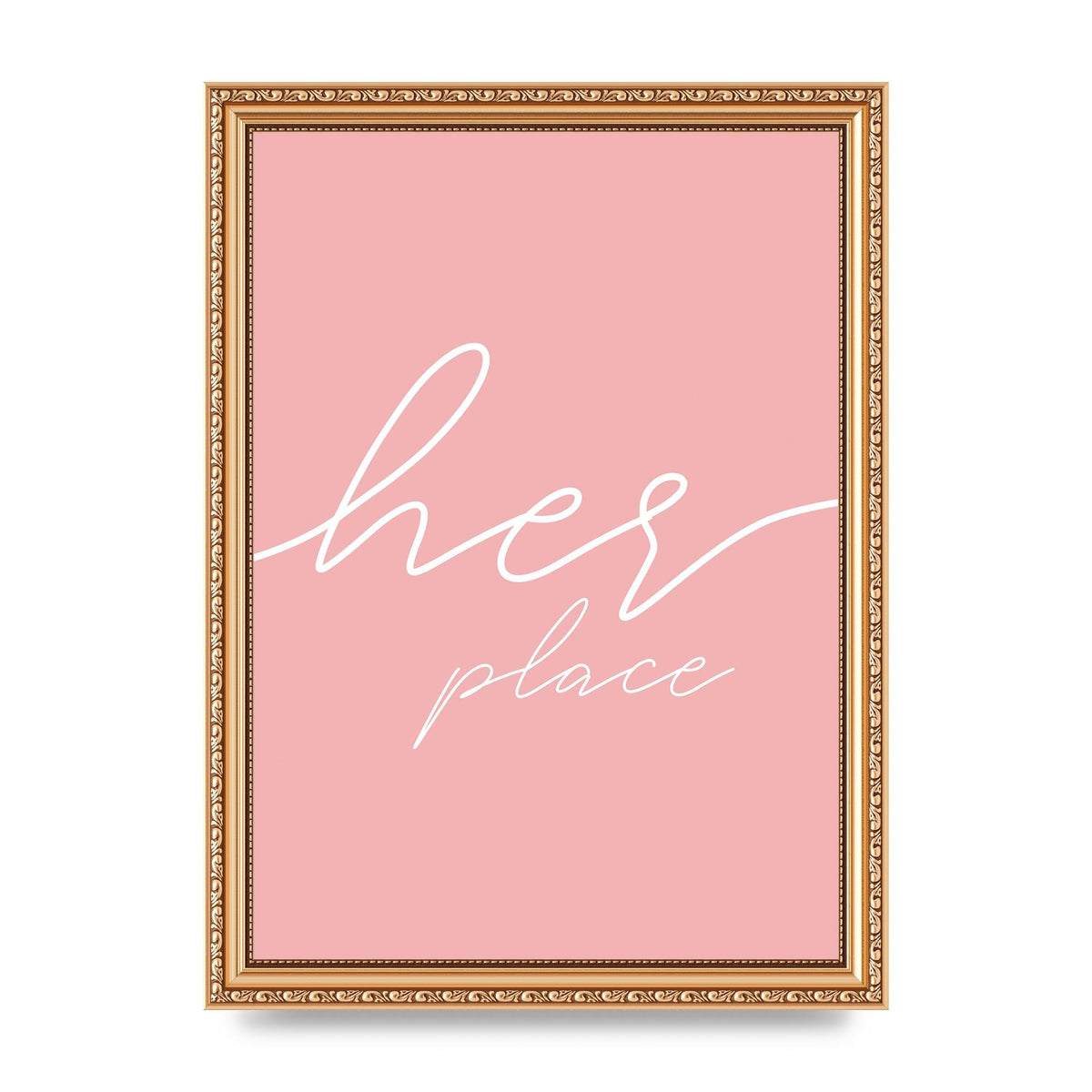 Her Place" Wall Art - A4 framed