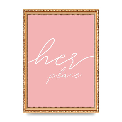 Her Place" Wall Art - A4 framed