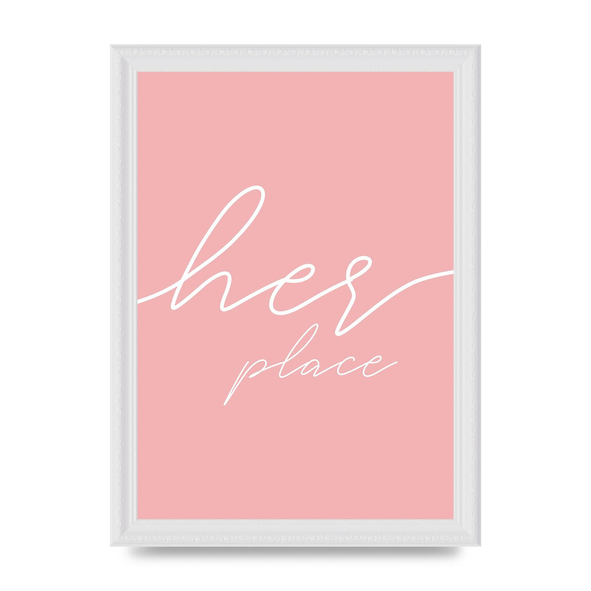 Her Place" Wall Art - A4 framed