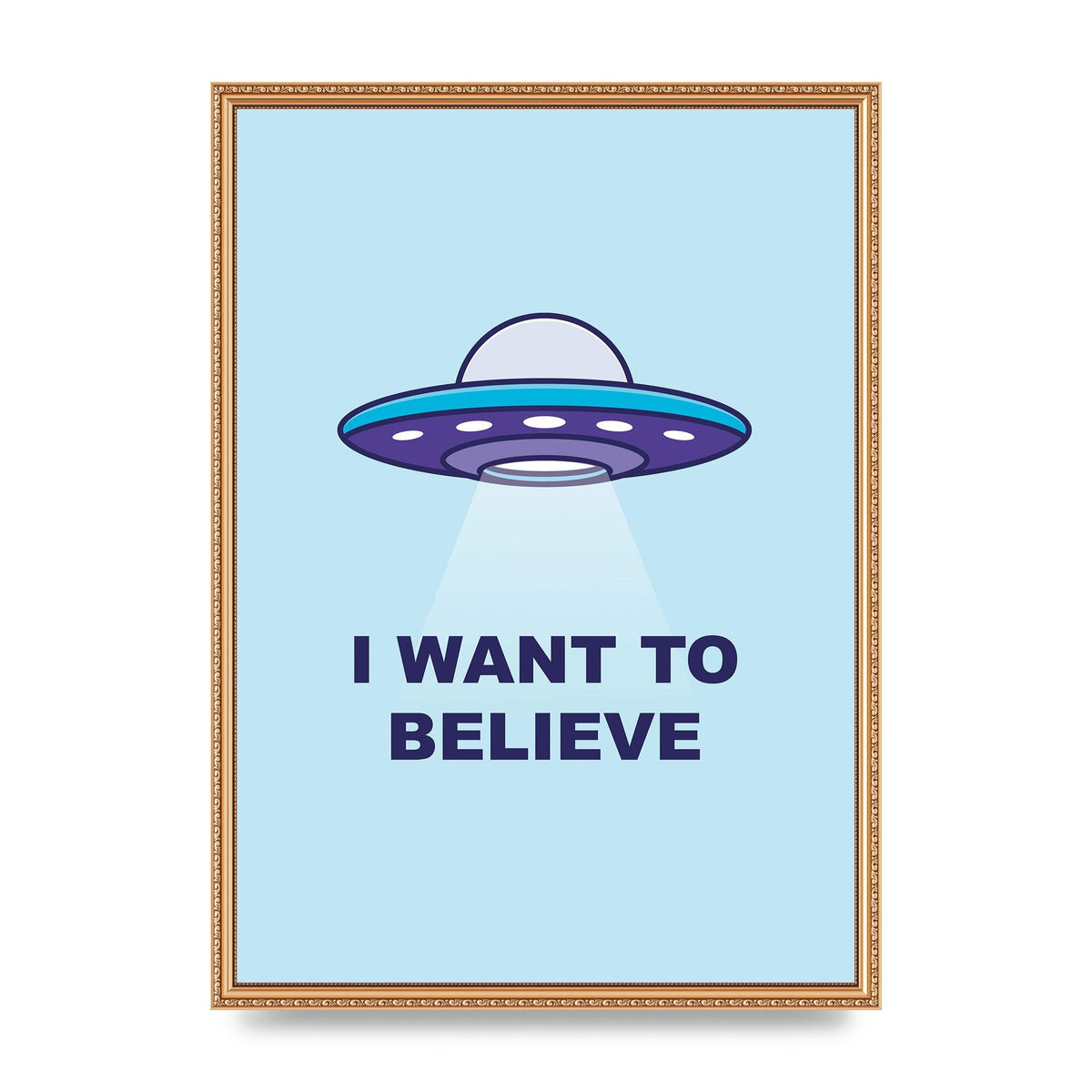 I Want To Believe Printed Poster - A2 framed