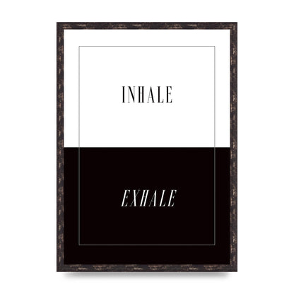 Inhale Exhale" Printed Poster - A2 framed