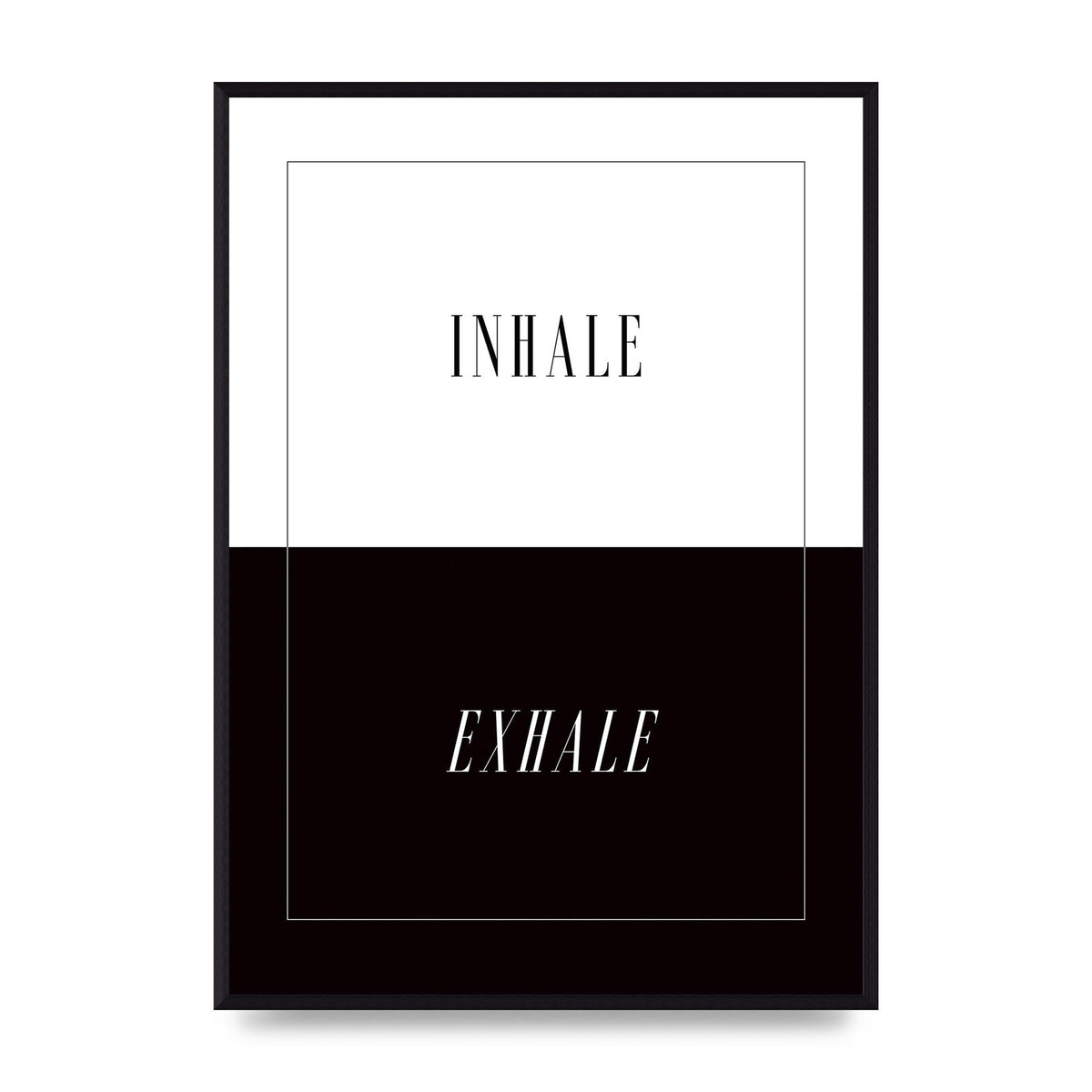 Inhale Exhale" Printed Poster - A2 framed