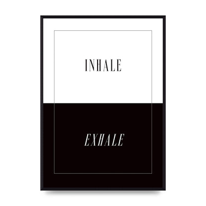 Inhale Exhale" Printed Poster - A2 framed