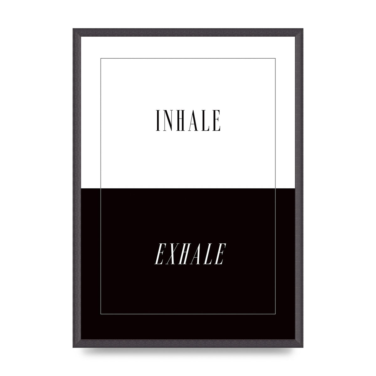 Inhale Exhale" Printed Poster - A2 framed